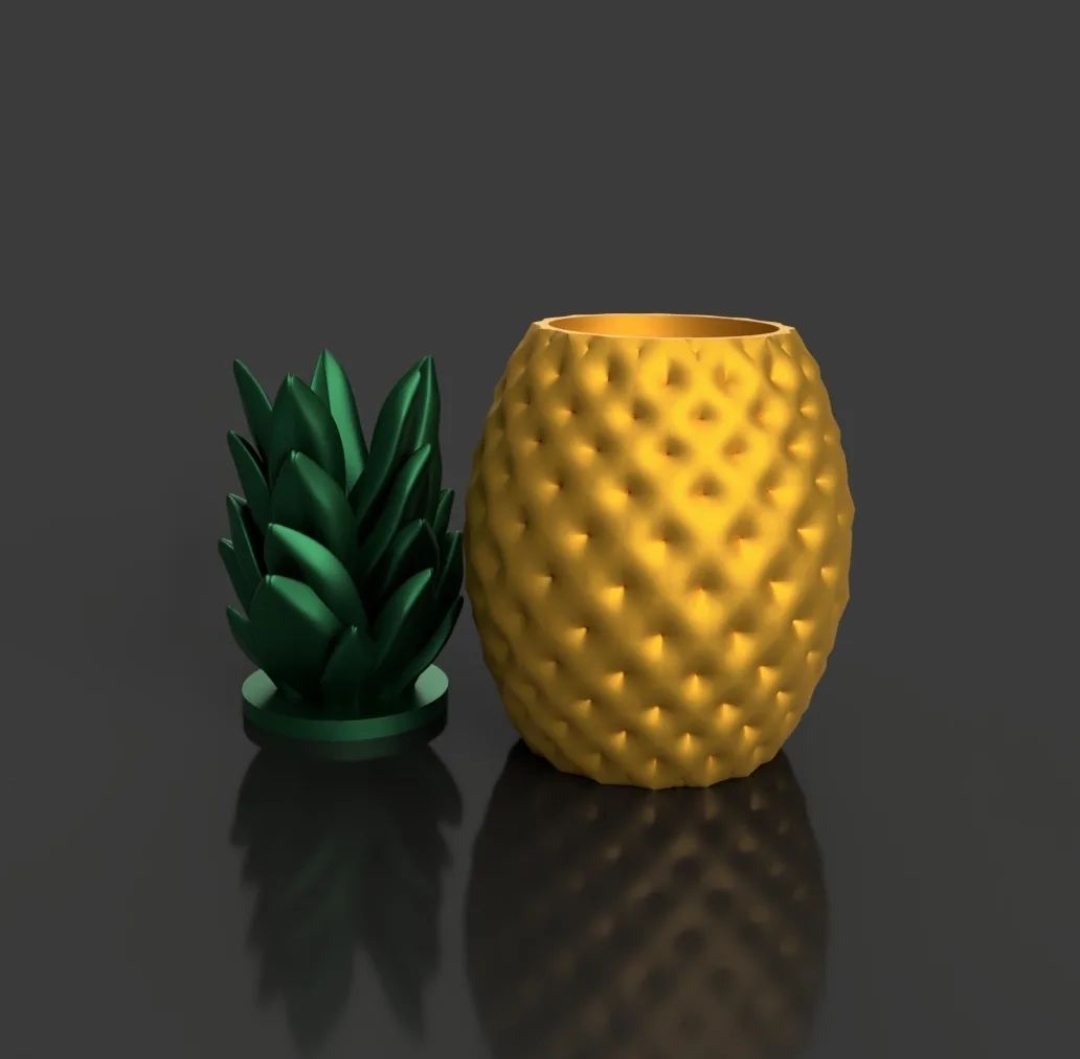 PINEAPPLE JAR WITH LID